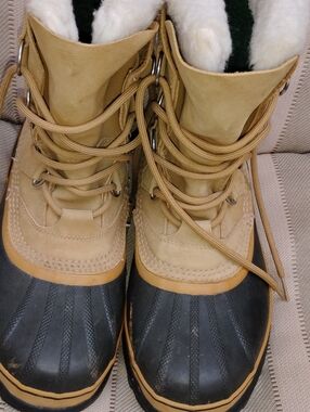 Sorel Caribou Winter Boots Women Size 9 Waterproof Virgin Wool Insulated Kaufman